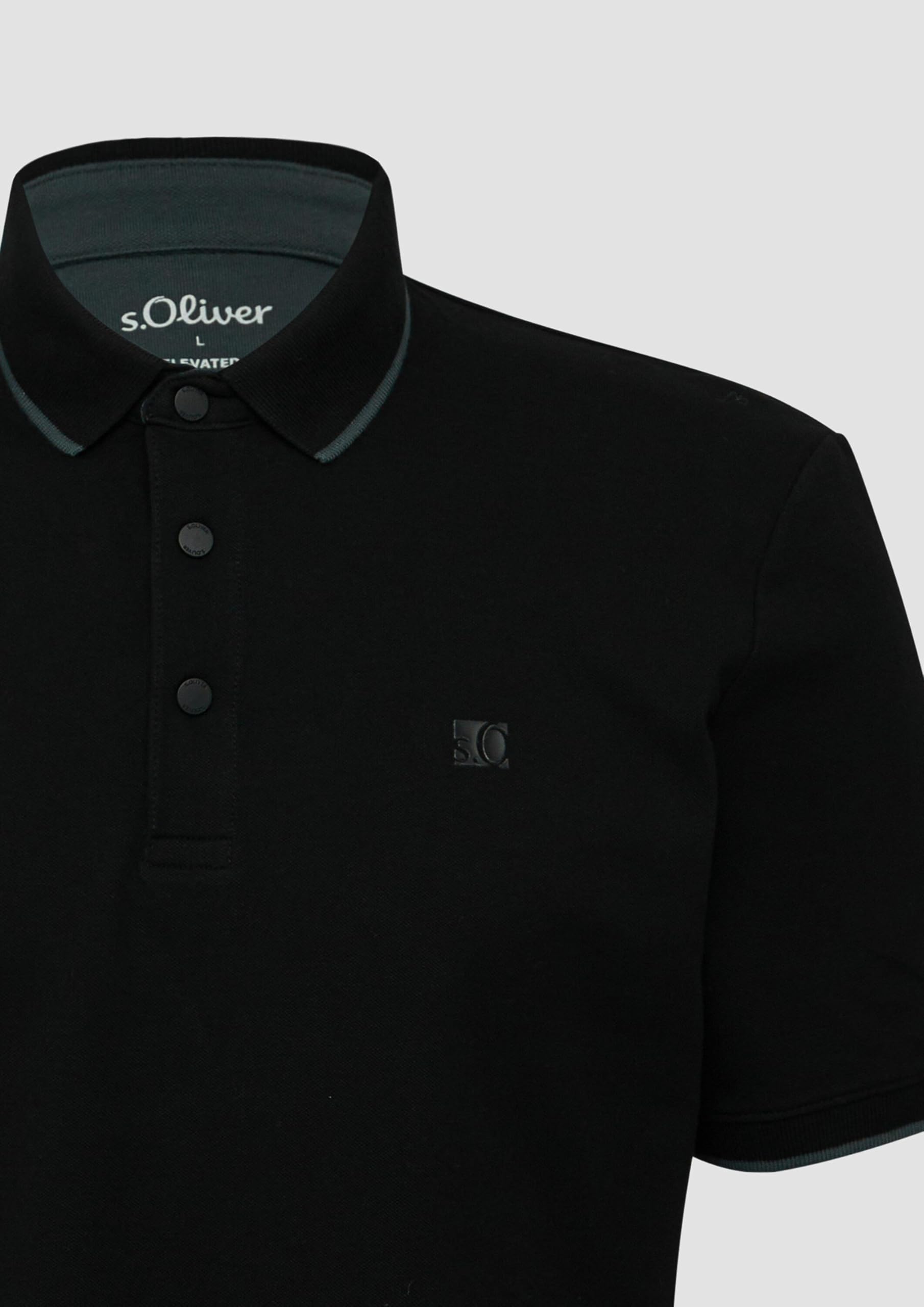 s.Oliver Męska koszulka polo sportowa, czarny, XL