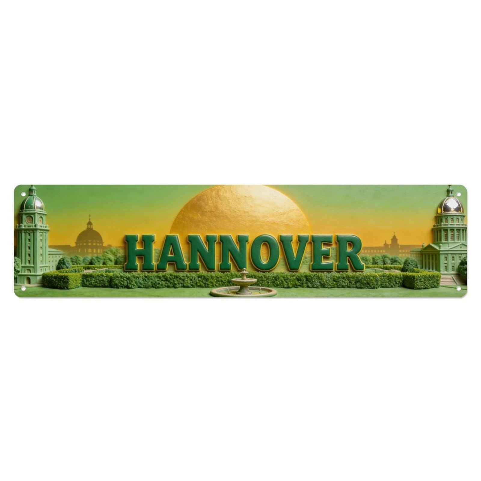 Metal Tin Sign Hannover Germany Vintage