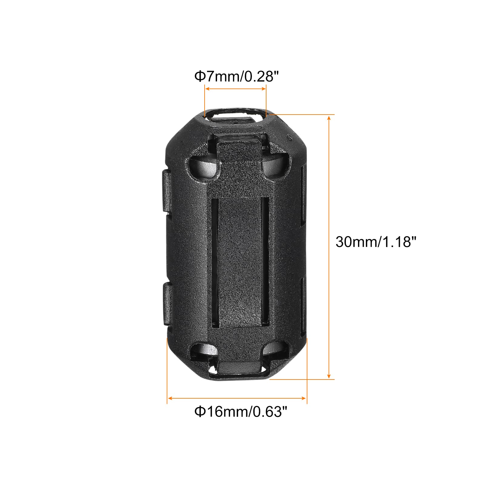 Lot 5 Anneaux Ferrite RFI EMI Suppression Bruit - Diamètre Intérieur 7mm - Noir