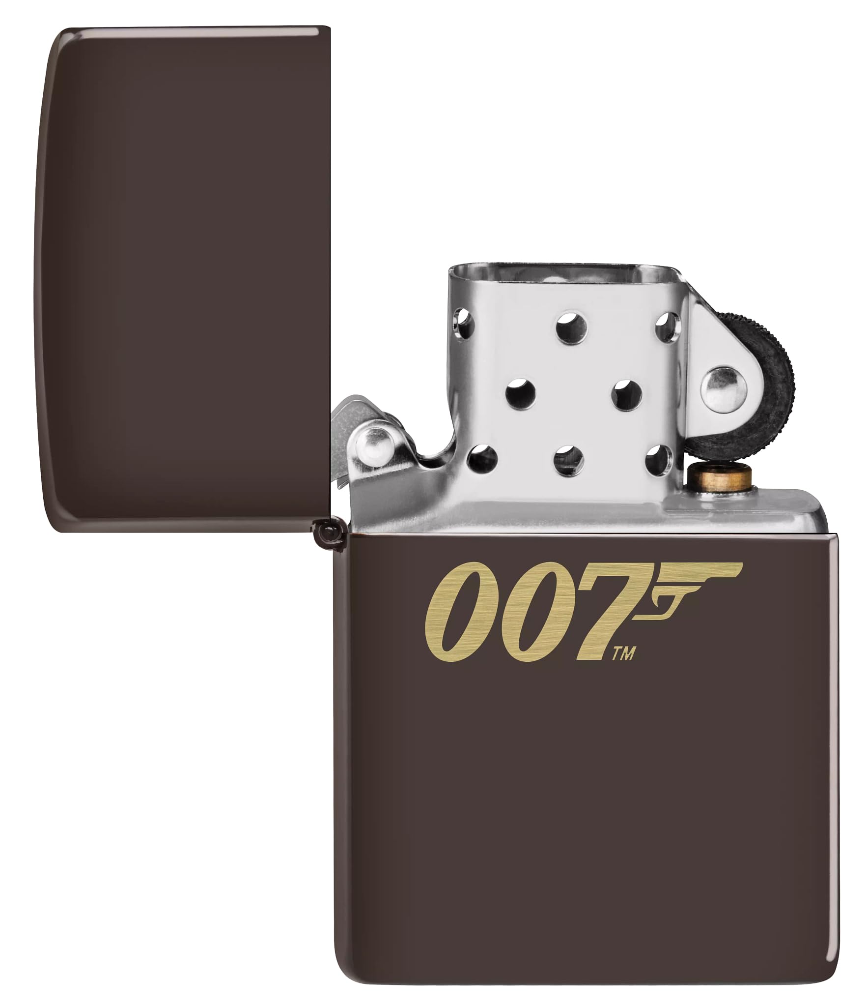 Zippo Windproof Lighter, James Bond Design, Brown, Laser Engraving, Refillable, Reusable, Windproof Design - Image 4