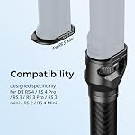 SmallRig Pôle d'extension Gimbal, 15" / 37cm Arme d'extension de stabilisateur en fibre de carbone avec Baffle anti-déflaction et vis 1/4-20" pour DJI RS 4 Mini/RS 4/ RS 4 Pro/RS 3 / RS 3 Pro/RS 3 Mini/RS 2-4378