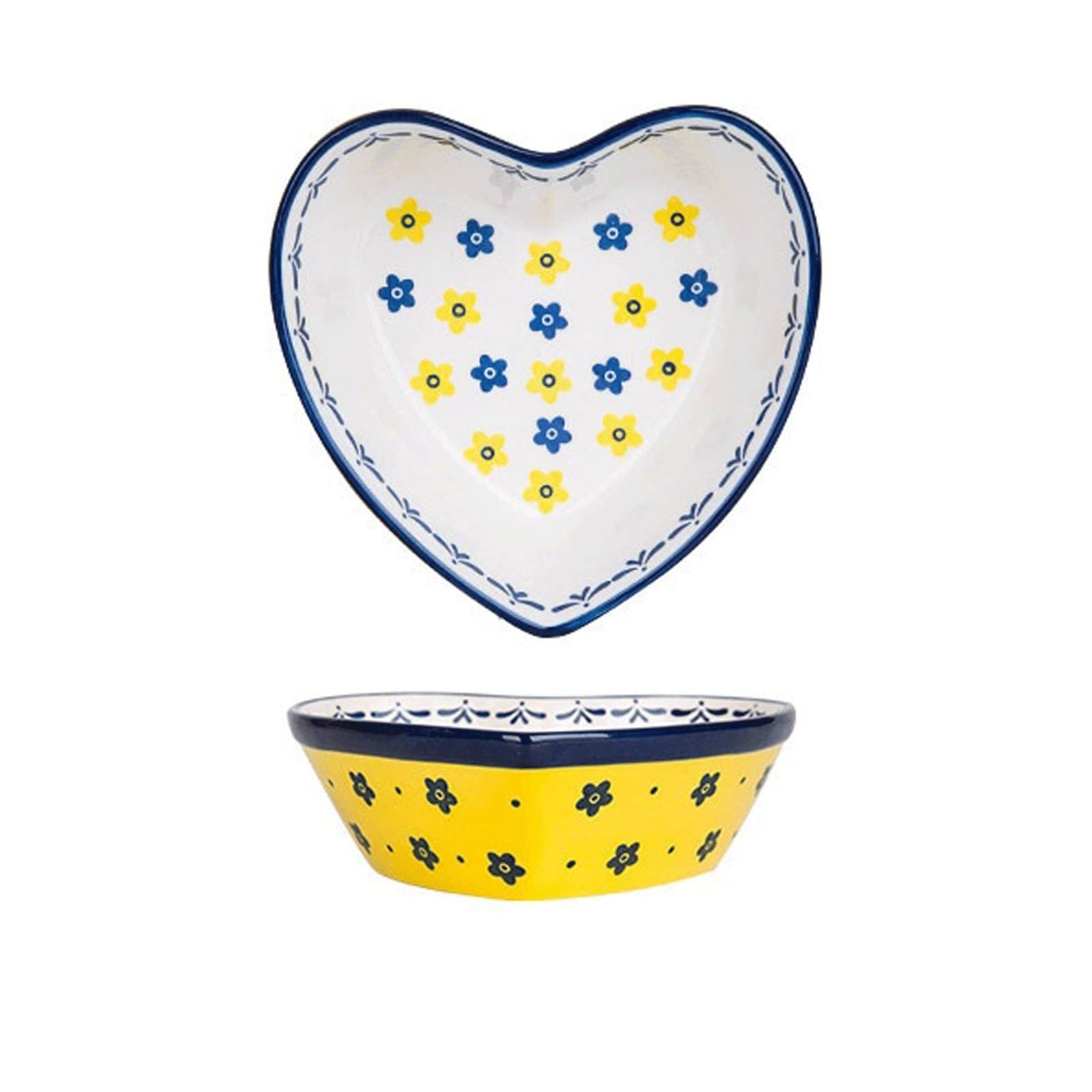 UNNS Miski do serwowania ceramiczna miska do sałatek owocowych kształt serca kuchnia śniadanie miska na ryż zastawa stołowa deserowa miska na makaron kuchnia restauracja miska miska na płatki (kolor: A)