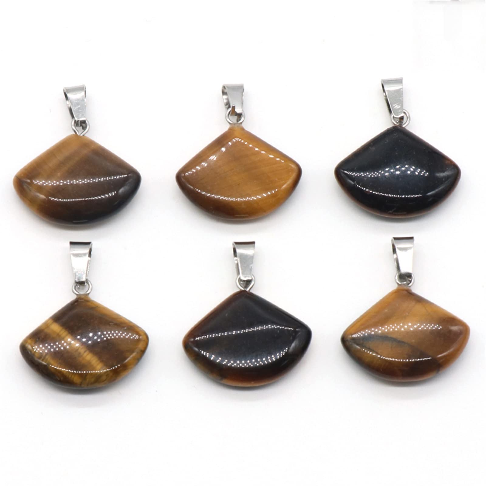 Cristal natural en bruto Colgantes de piedra Natural del Sector de 4 piezas, abalorios de cristales turquesas de ágata de cuarzo rosa for la fabricación de joyas, pendientes de collar DIY ( Color : Ti