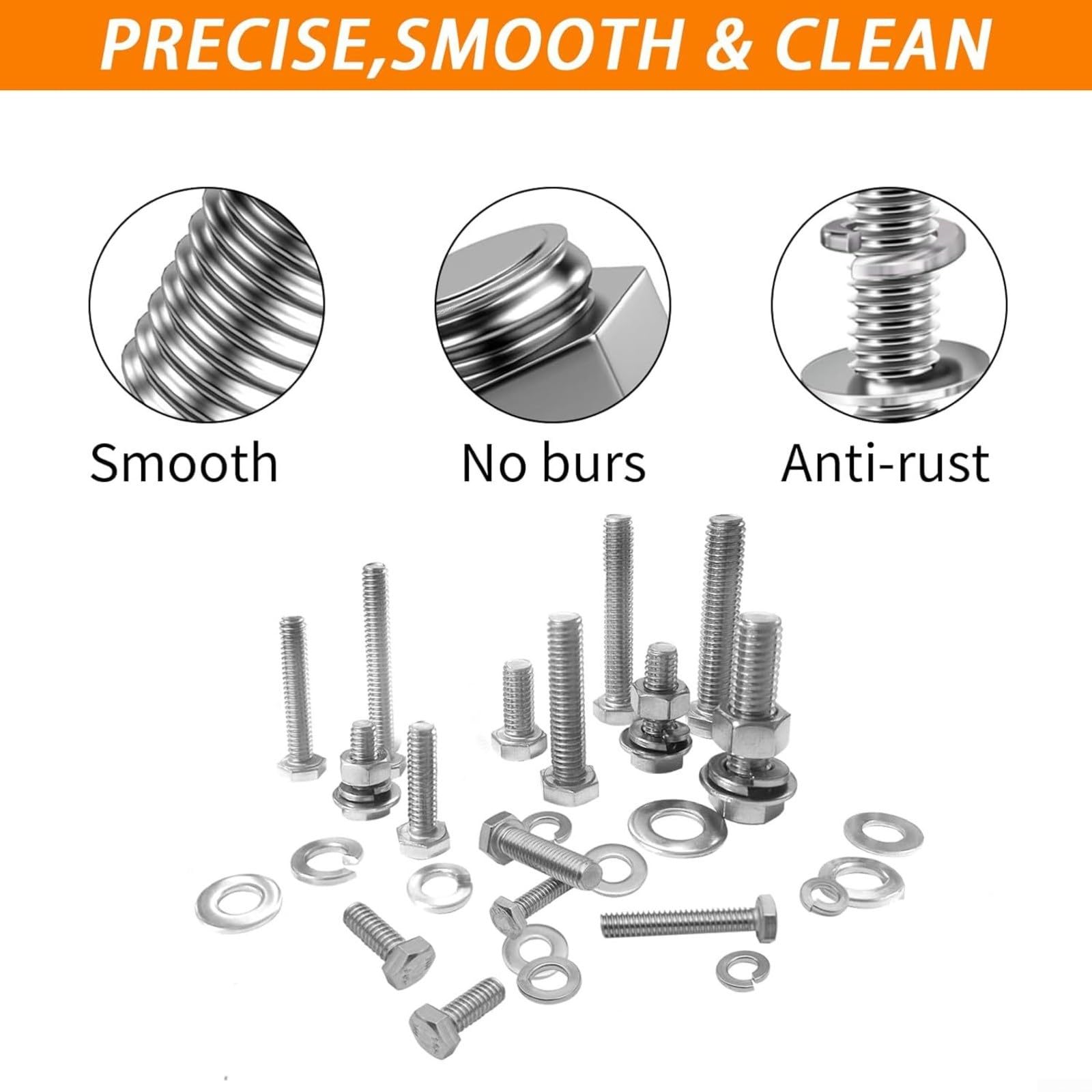 Set di viti, dadi e rondelle in acciaio inox per M6 M8 per assortimento M10