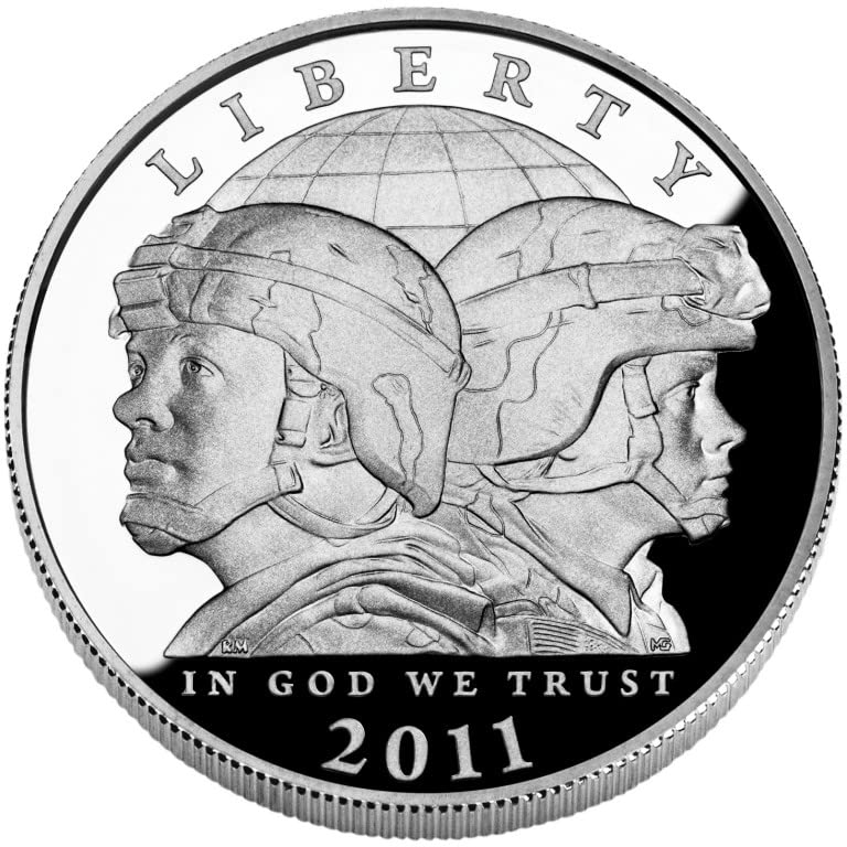 2011 P Commemorative Silver US Army Dollar Proof