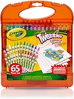 Crayola Twistables Colored Pencils Set: 25 Twist-Up Pencils + 40 Sheets Paper, Portable Kids Art Case, No Sharpening Drawing Kit
