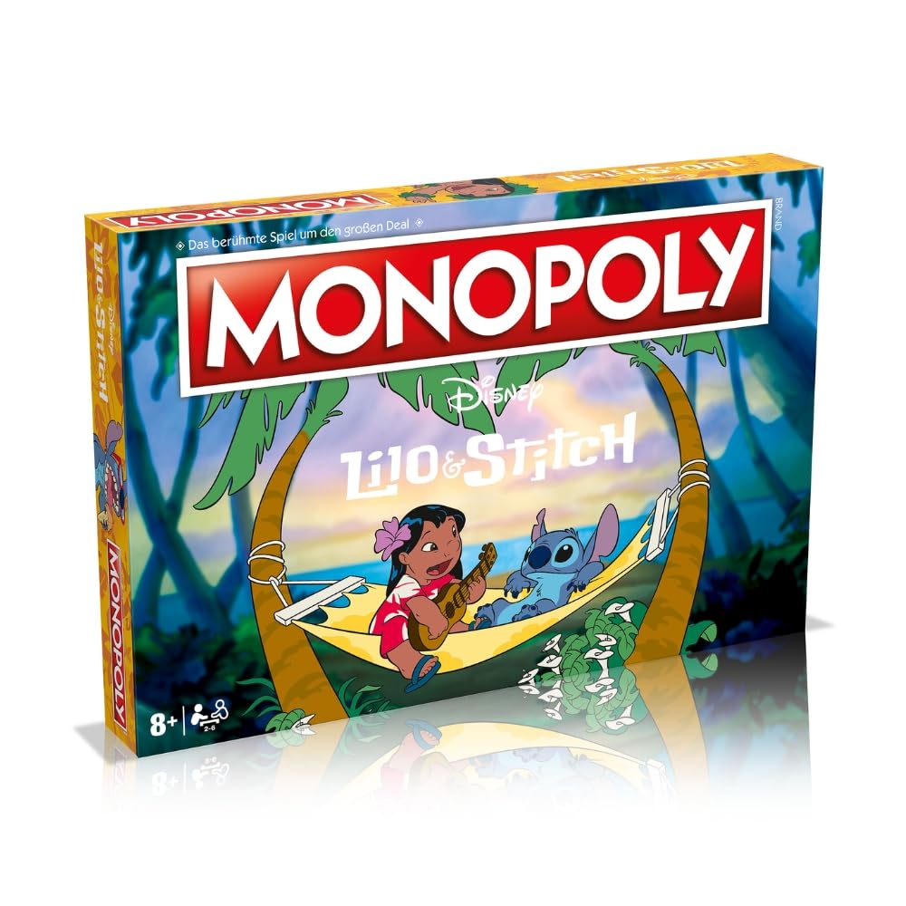 Hasbro Monopoly Disney Lilo & Stitch - Jeu de société pour les familles et les enfants 8+ | Édition de collection avec personnages emblématiques, Pions exclusifs et graphiques tropicaux hawaïens