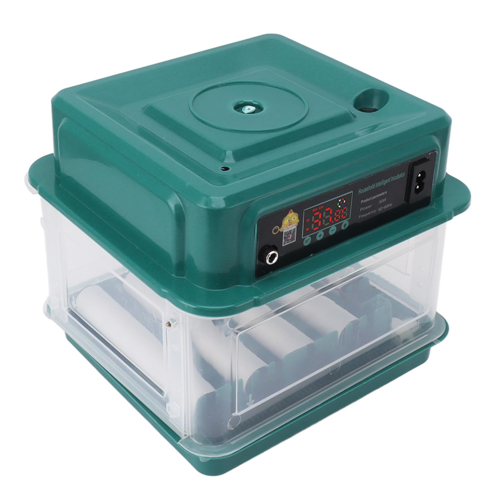 Incubadora de Huevos, Máquina Automática Digital para Incubar Aves de Corral con Volteador Automático de Huevos, Ovoscopio LED y Fuente de Alimentación Dual, para (Enchufe de la UE 10)