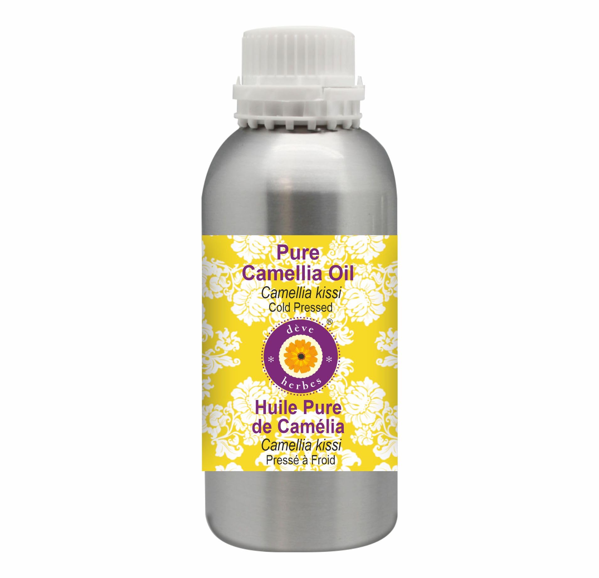 Deve Herbes Pure Camellia Oil (Camellia kissi) Non-Sticky | Non-Greasy | For Skin, Hair, Massage & DIY Use 1250ml