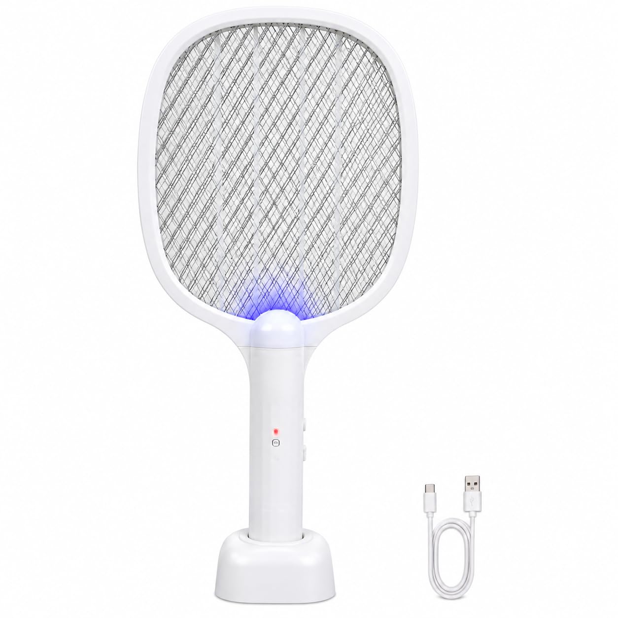FIRST CHOICE KAYA Electric Fly Swatter, Mosquito Zapper, Bug Zapper Bat, USB-C, Insect Killer, Flies, Mosquitoes, Indoor and Outdoor