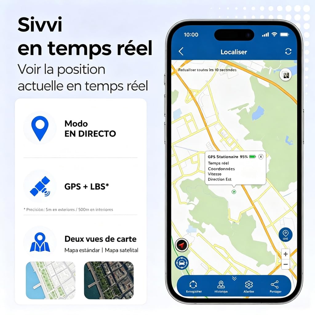 Traceur GPS Voiture 4G TK905E Aimanté avec SIM Intégrée Aimant Puissant