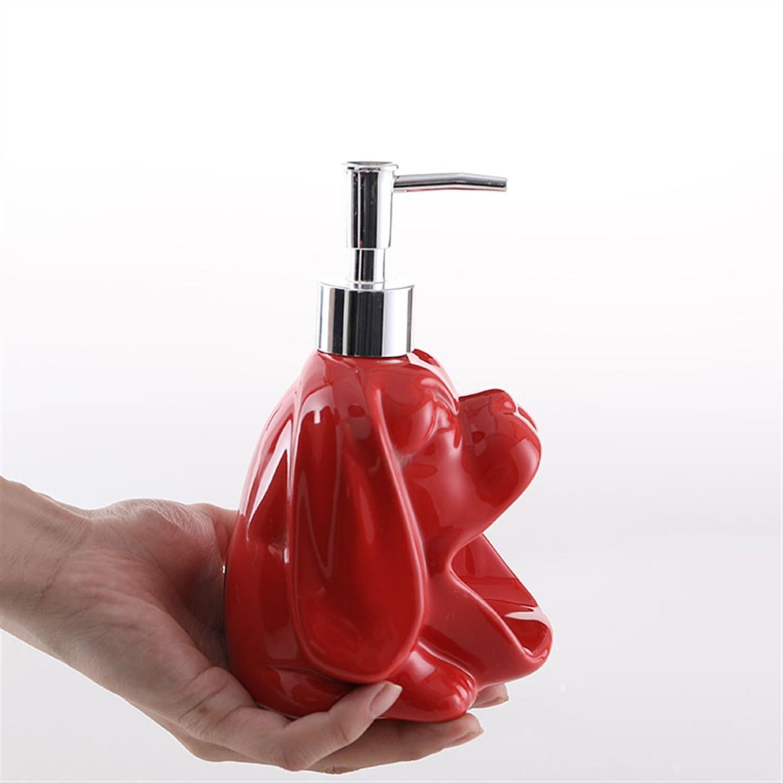 Dozownik z pompką do mydła Dozownik mydła w kształcie psa do pokoju biurowego na blacie biurka ceramiczna pompka do mydła do balsamu do naczyń mydło pusta butelka (480 ml 16,23 uncji) Dozownik mydła w