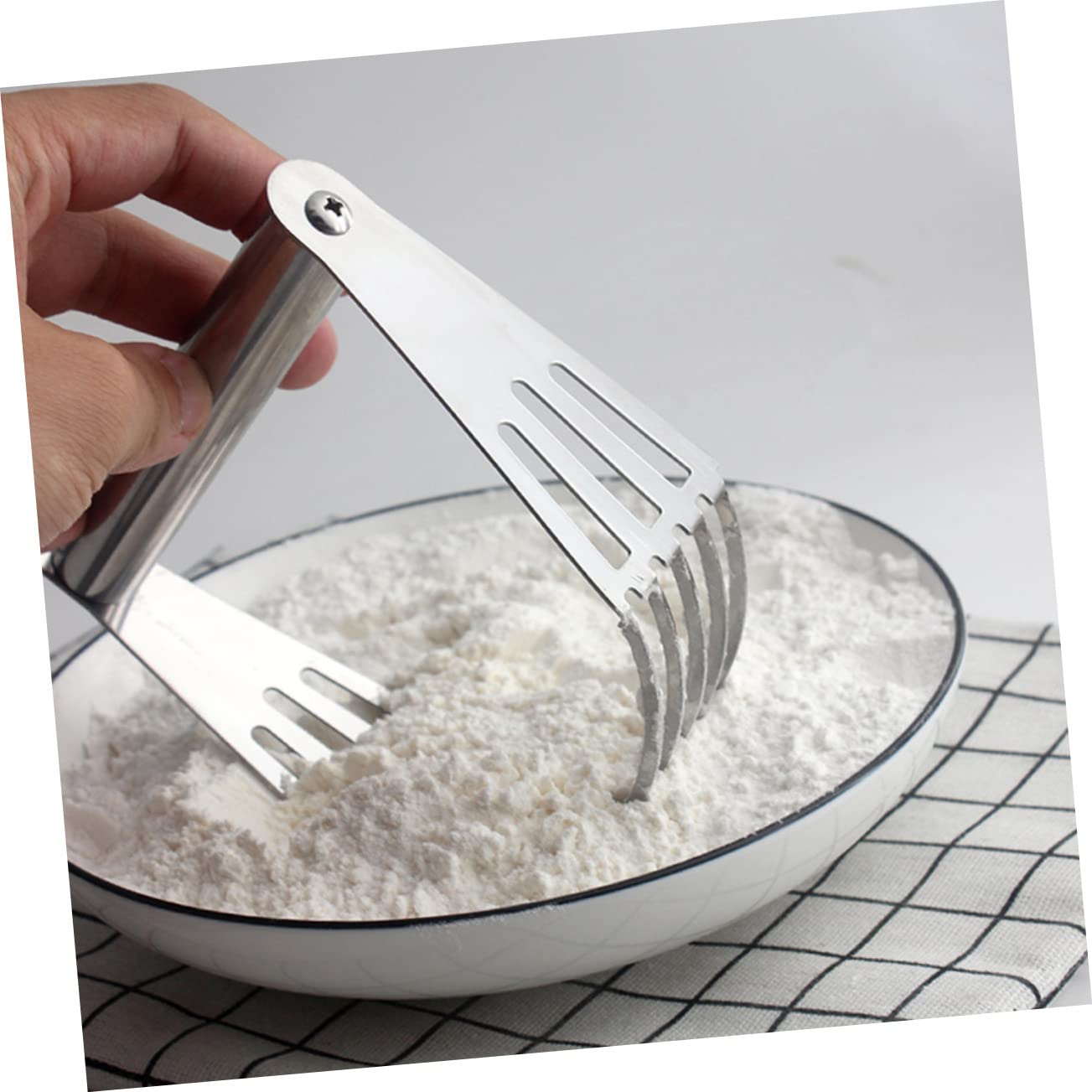 GLSTOY Metal Dough Cutter Flour Mixer Baking Tool Set for Light Fluffy Baked Goods