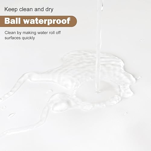 Miniatura 2 de UFRIDAY Cortina de ducha blanca de PEVA de 72 x 72 pulgadas, cortina de ducha resistente con 3 imanes pesados, cortinas de baño impermeables de