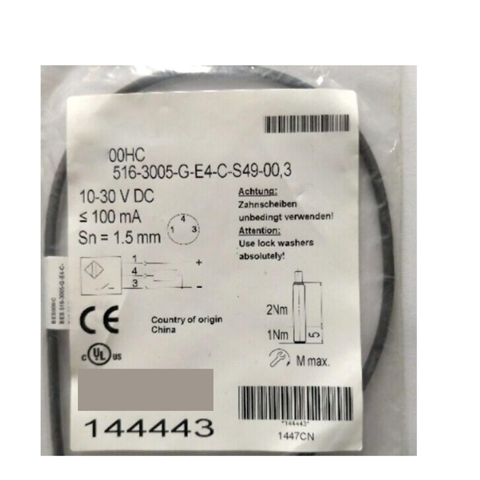 PHNOITPQ 1pcs 516-3005-G-E4-C-S49-00 3 Switch Sensor