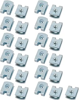 Aexit M4 15mmx11mm Home Hardware Iron White Zinc Plated Extruded U Nut Clip 25pcs Model:33as570qo322
