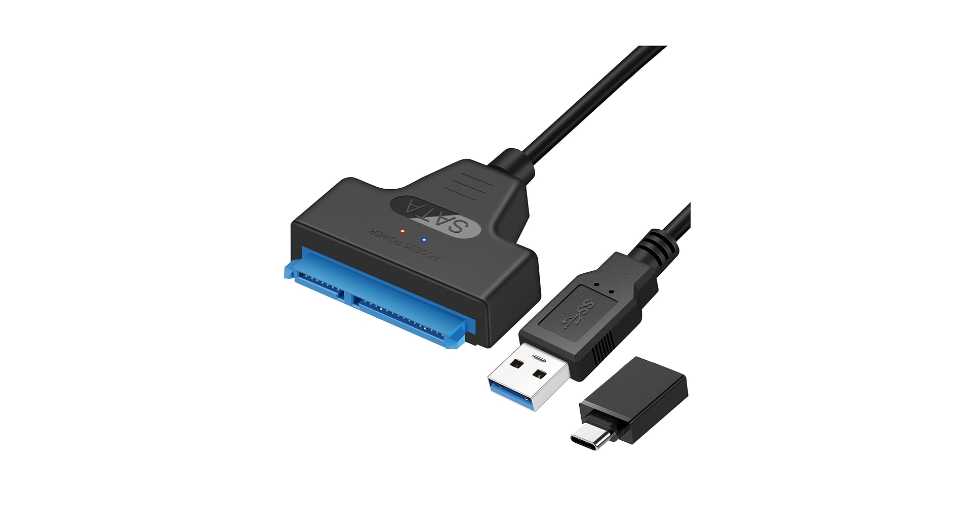 EYOOLD SATA to USB 3.0 Adapter Cable for 2.5 inch Hard Drive HDD/SSD Data Transfer, External Hard Drive Converter Support UASP (Black) EYOOLD SATA to USB 3.0 Adapter Cable for 2.5 inch Hard Drive HDD/SSD Data Transfer, External Hard Drive Converter Support UASP (Black)