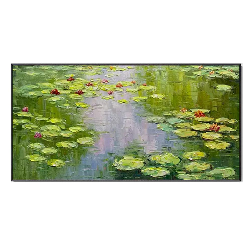 Pinturas Al Óleo De Arte De Pared,Pintura De Pared Pintada A Mano De Arte Moderno, Pinturas Abstractas De Patrón De Planta Verde, Pinturas Al Óleo Pintadas A Mano Sin Marco Sobre Lienzo, Arte De P
