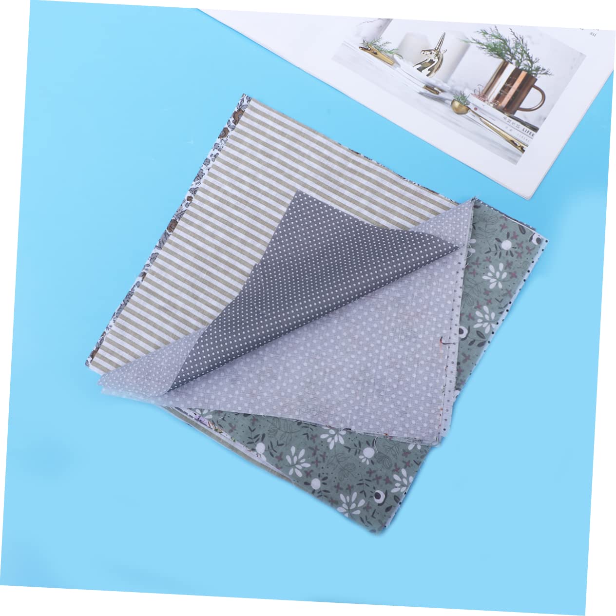 21 Piezas Telas De Algodón De Bricolaje Tejido Artesanal Cuadrados De Tela Artesanal Patchwork De Algodón Con Estampado Floral Textiles De Retazos Costura De Tela De Retazos Grey