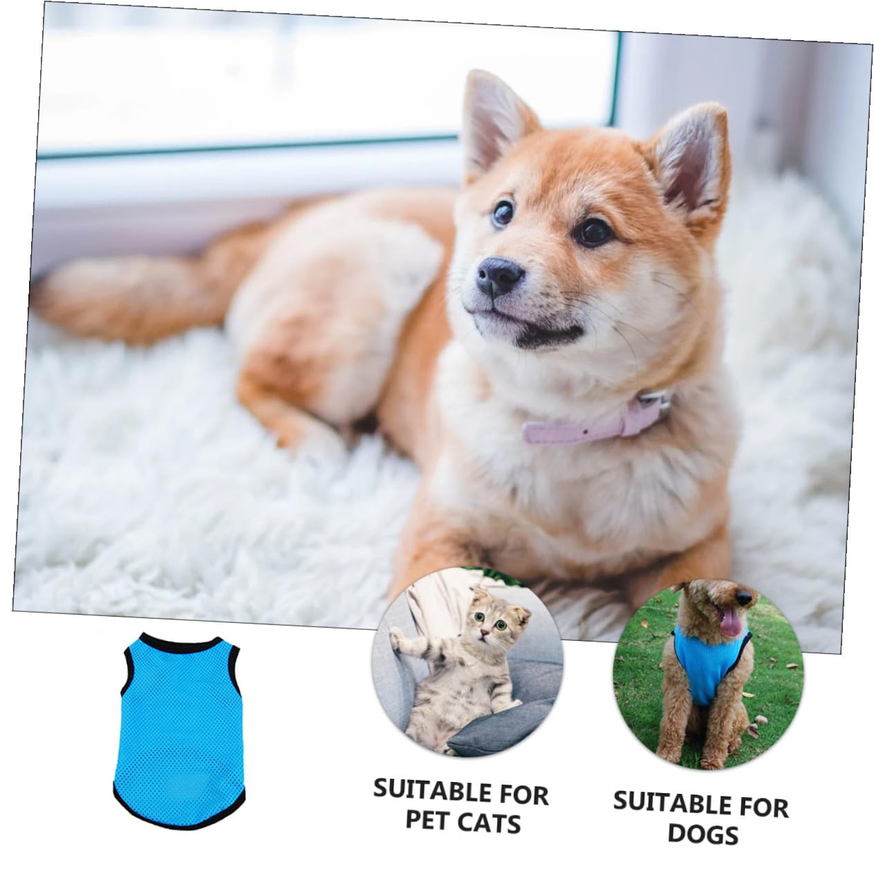 Angoily Gilet Refroidissant Respirant pour Chien Et Chat Vêtement Été Confortable Et Élégant pour Animaux De Compagnie pour Fêtes Et Photos