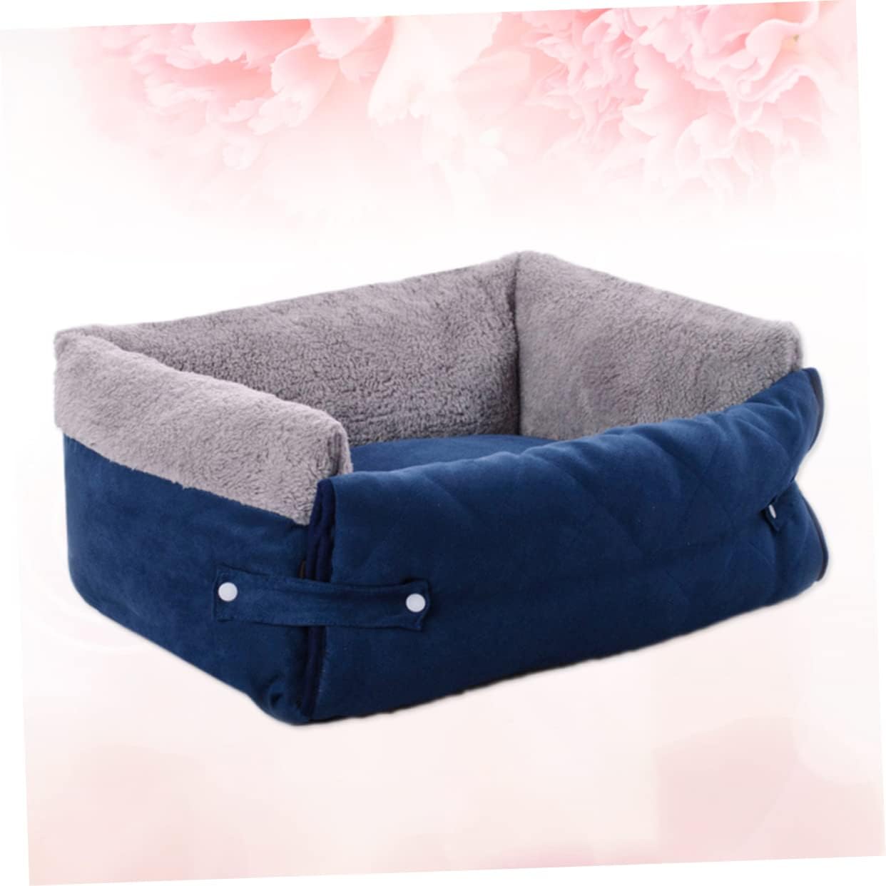 Levemolo Multifunctional Dog Kennel Sofa Bed Clamshell Design Square Dog Sofa Bed Soft and Warm Pet Bed for Small to Medium Dogs Blue Grey m