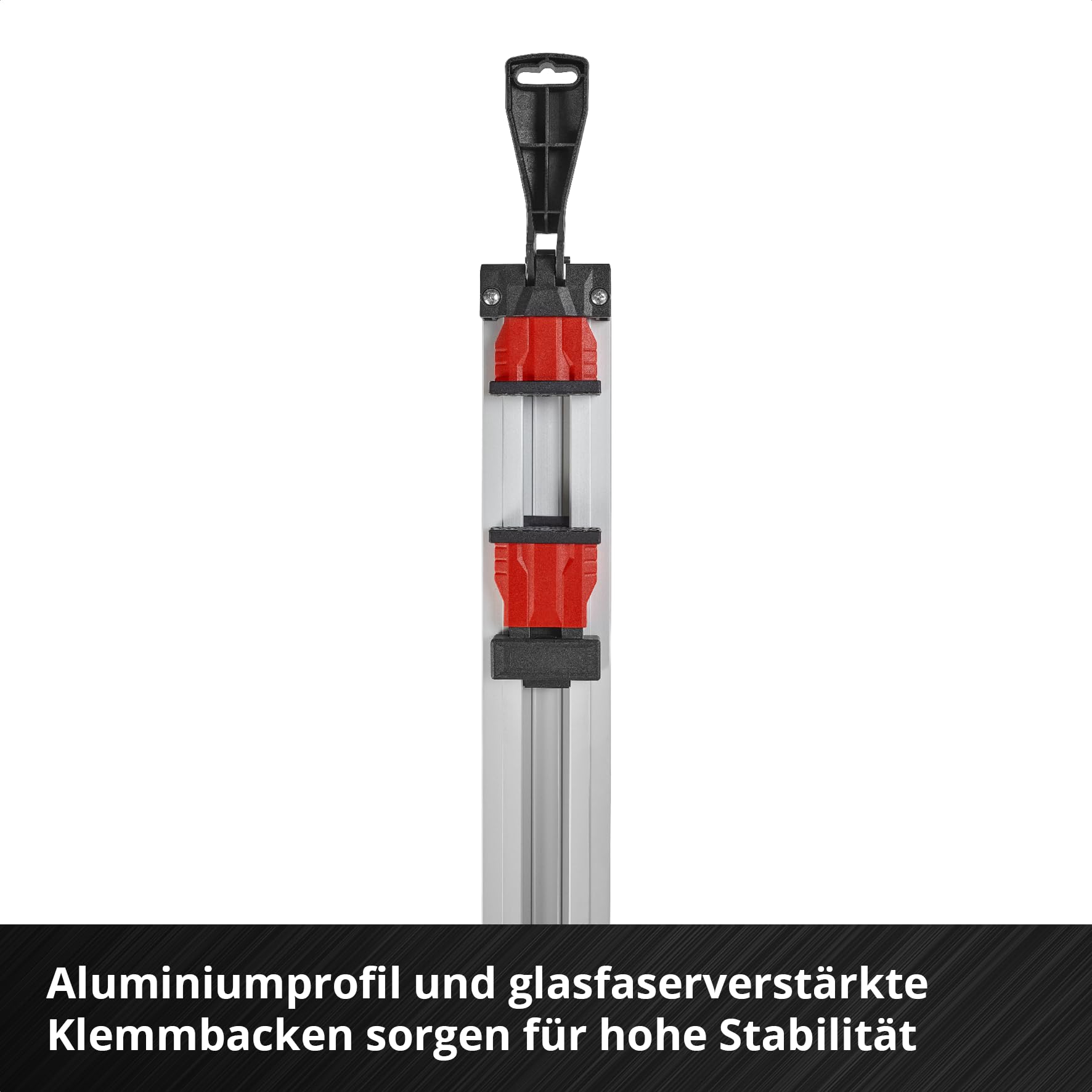 Einhell Universal-Sägeschiene, 2-tlg. (max. Spannweite 2500 mm, Spannkraft 50 kg, Aluminiumprofil, rutschhemmende Klemmflächen, Schnellspannmechanismus, kompatibel mit Stichsägen & Handkreissägen)
