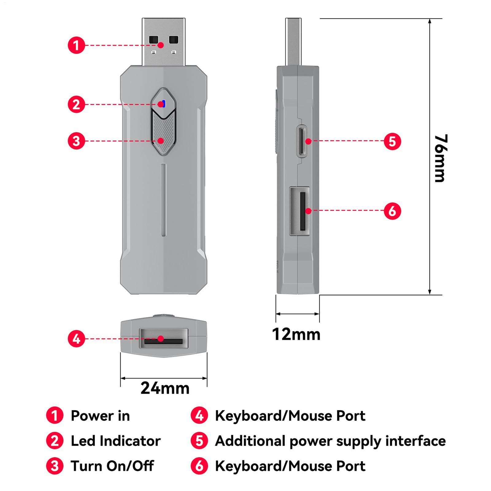 Set di tastiera per controller di gioco, mouse con cavo LED, sistema di input meccanico, mouse con sensore di precisione, unità di controllo adattiva, attrezzatura professionale con pacchetto per