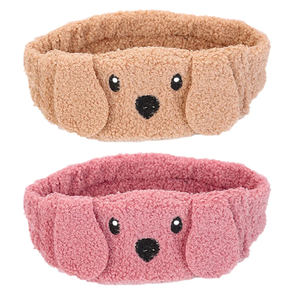 Mobestech 2Pcs Makeup Headband for Women Elastic Puppy