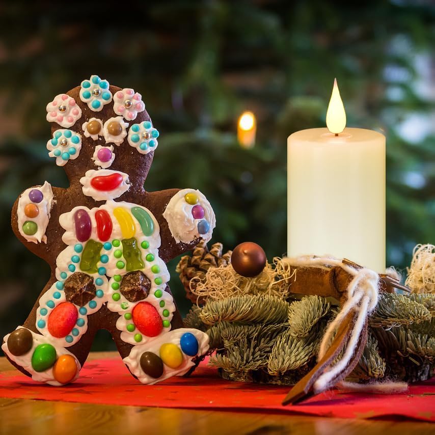 Miniatura 2 de Velas LED sin llama, funciona con pilas, mecha 3D con control remoto de 10 botones de teclas, temporizador de 24 horas, juego de 9 pilares