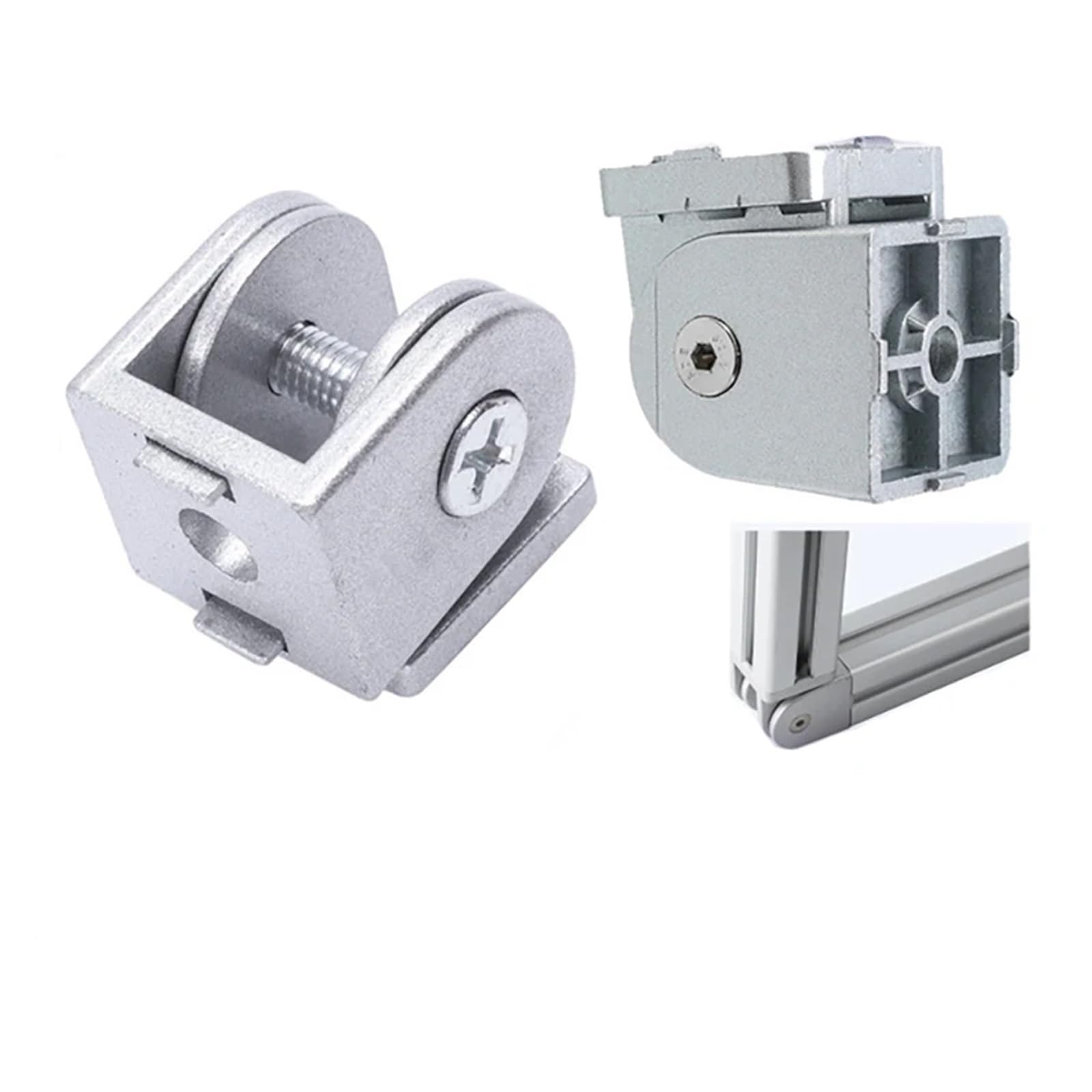 Charnière mobile 4040 profil aluminium connecteur joint pivotant flexible - 7