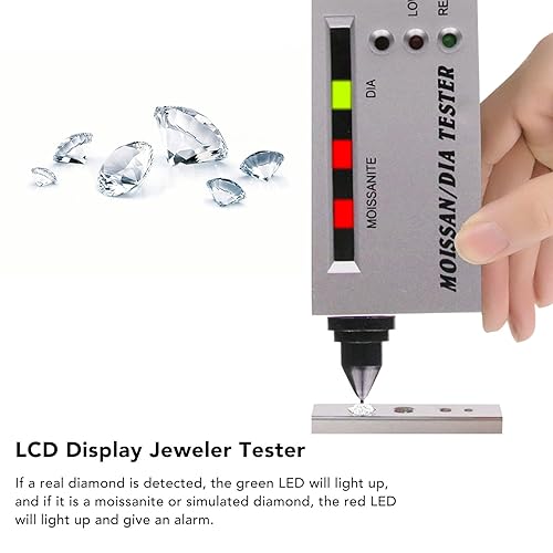 Miniatura 7 de Probador ABS Detector de dureza de moissanita Jeweler Herramienta de prueba portátil con indicador LED para tiendas de joyería Lugares de subastas y
