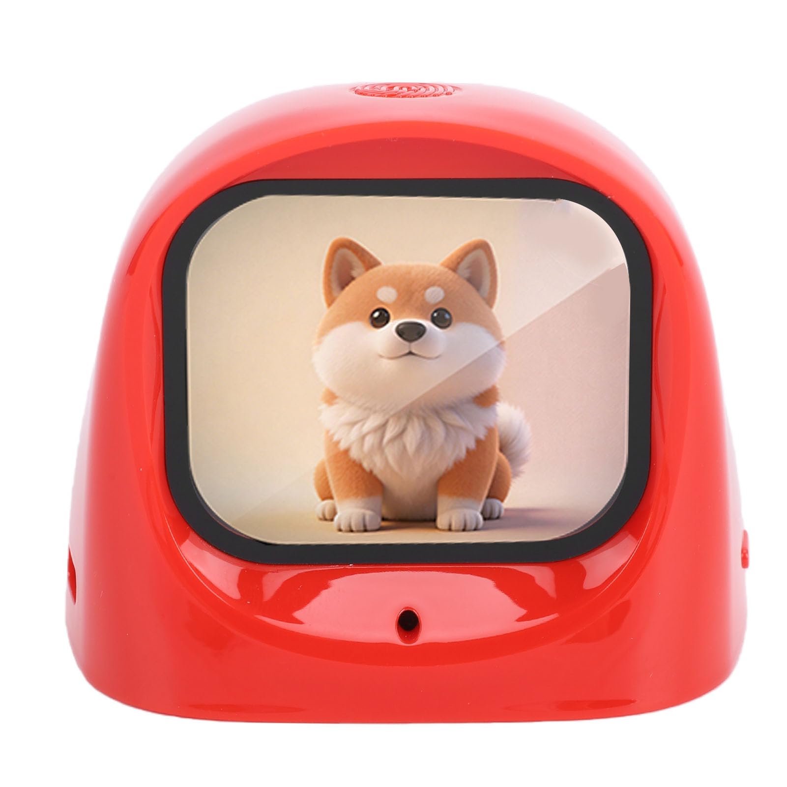 Fdit Robot Cruscotto Auto AI con Conversazione Intelligente Ed Espressioni Animate, per Bambini Compagno Educativo Divertente (rosso)