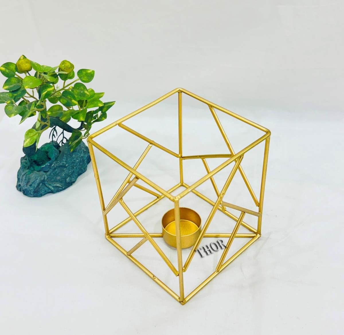 Metal Wire Candle Holder, Pillar Candle Holders Gold Decorative Tea Light Candleholders for Home Decor weading Table Decorative