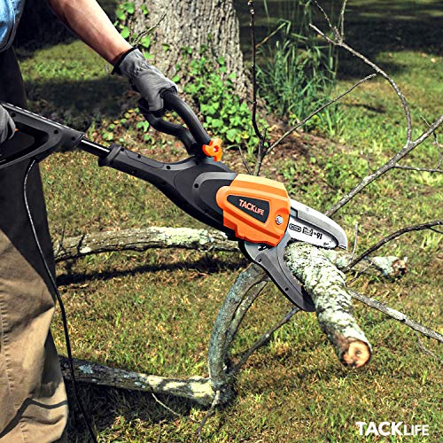 TACKLIFE Electric Chainsaw, 5 Amp 8-Inch JawSaw Chainsaw, 8.4 m/s Chain Speed, No Installation Required, Self-Lubrication, Oregon Chain