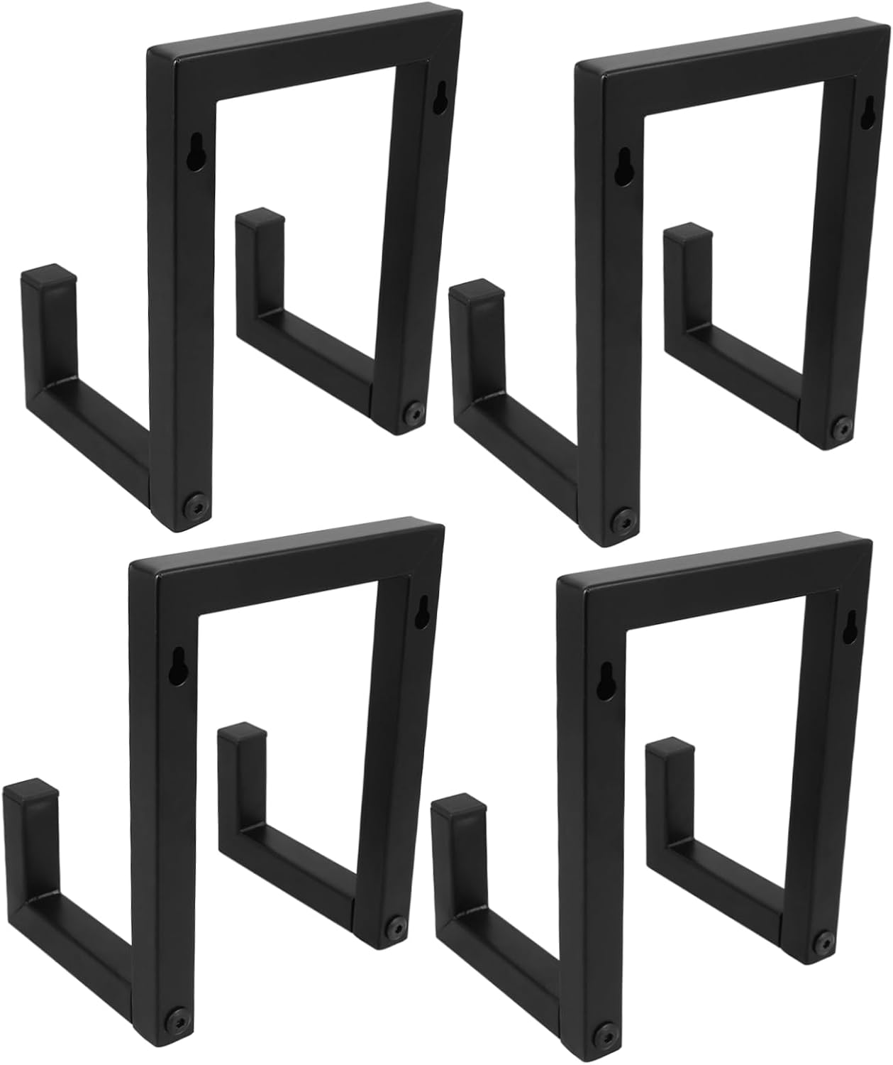4Pcs Metal Plate Stands for Display Large Decorative Plates Picture Frames Books and Cds Sturdy Black Tabletop Easels for Home Office and Cabinet Display