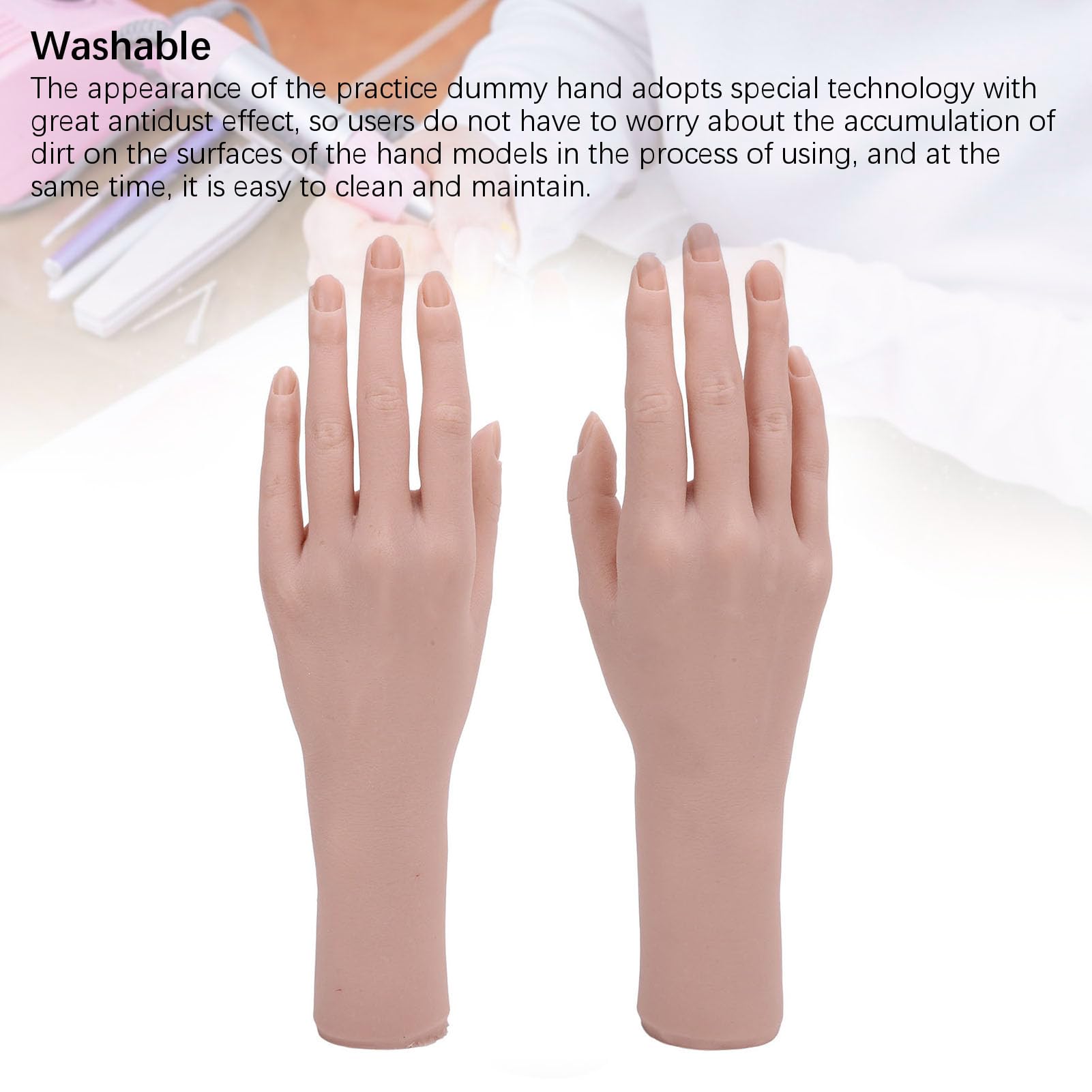 Modello di Mano Femminile in Silicone, Mano Flessibile e Flessibile per Esercitazioni per Oggetti di Scena per Anelli di Visualizzazione per Pittura su Unghie