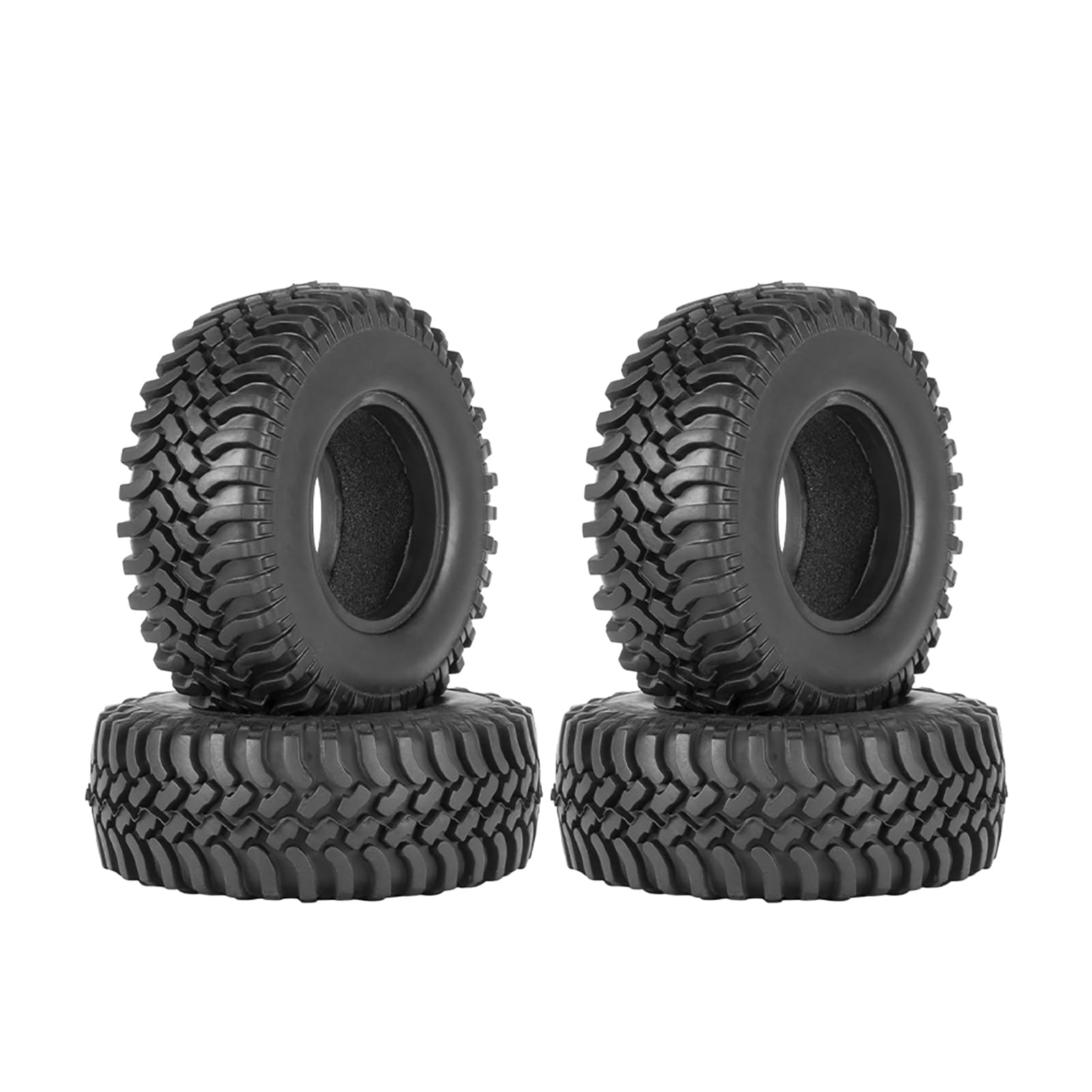 KINGCOO 4PCS RC Crawler Rubber Tires 1.9 inch Wheels Tyres for 1:10 RC Rock Crawler Car Off-road Model Car for Axial SCX10 90046 CC01 D90 D110 TF2 Tamiya TRX4 Gen8 Upgrade Parts (100x38mm)