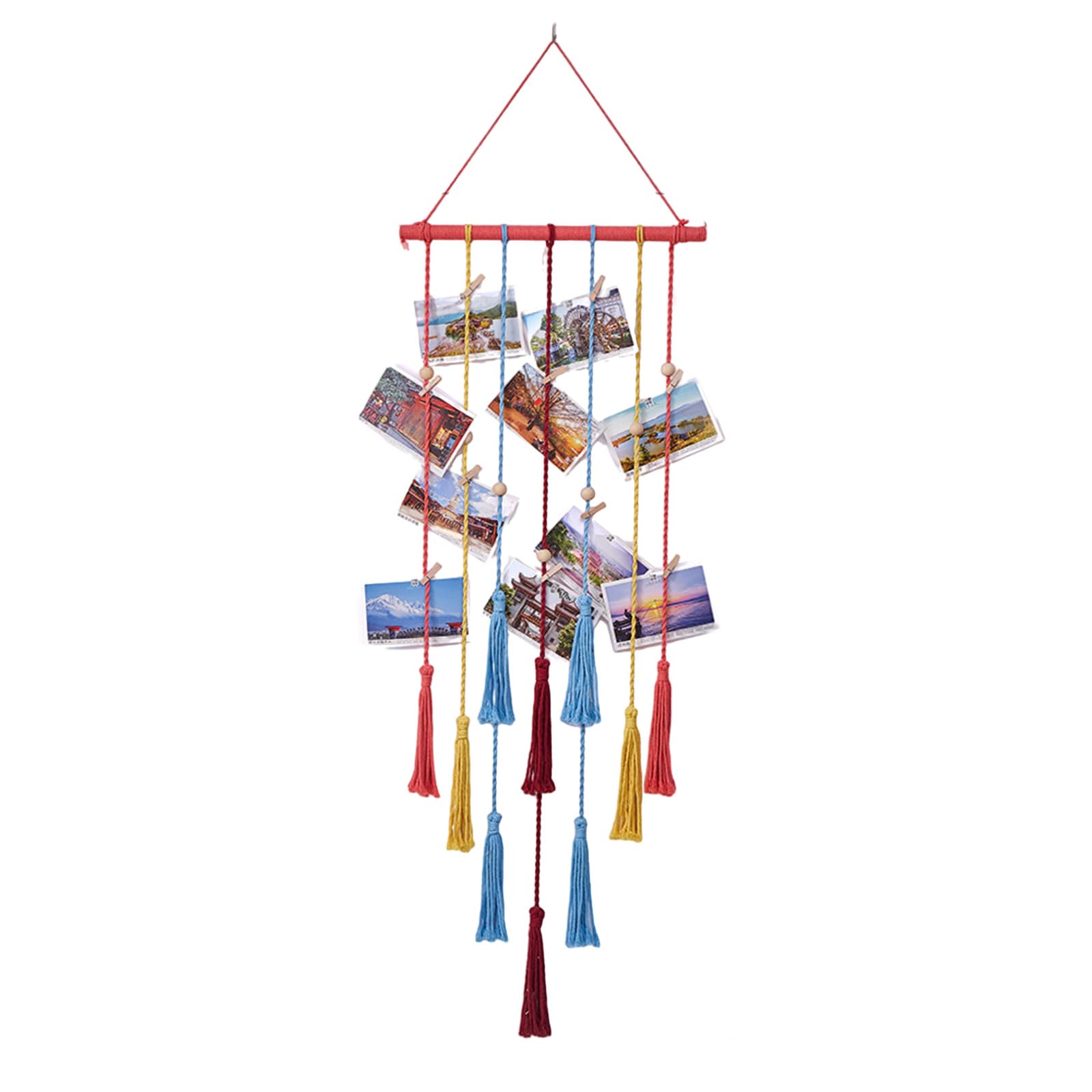 Hsioluted Macrames Photo Clip Wall Hangings Tapestrys Decorative Macrames Tapestrys Woven Wall Hangings Decorations for Bedroom Tapestry