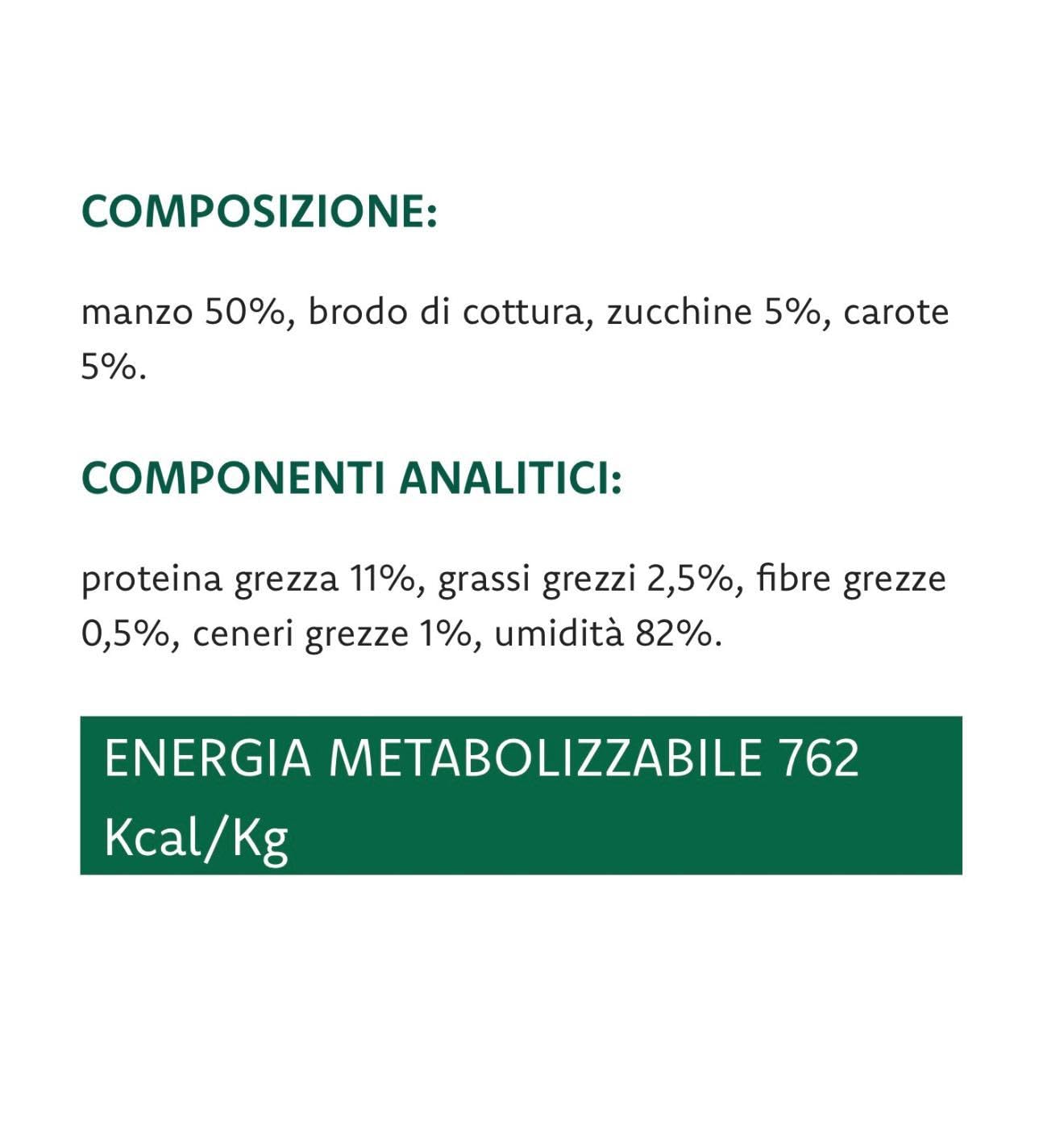 Oasy umido cane adulto grainfree, alimento completo per cani adulti di taglia media e grande (medium) gusto MANZO | 6 scatolette da 400 grammi l’una.