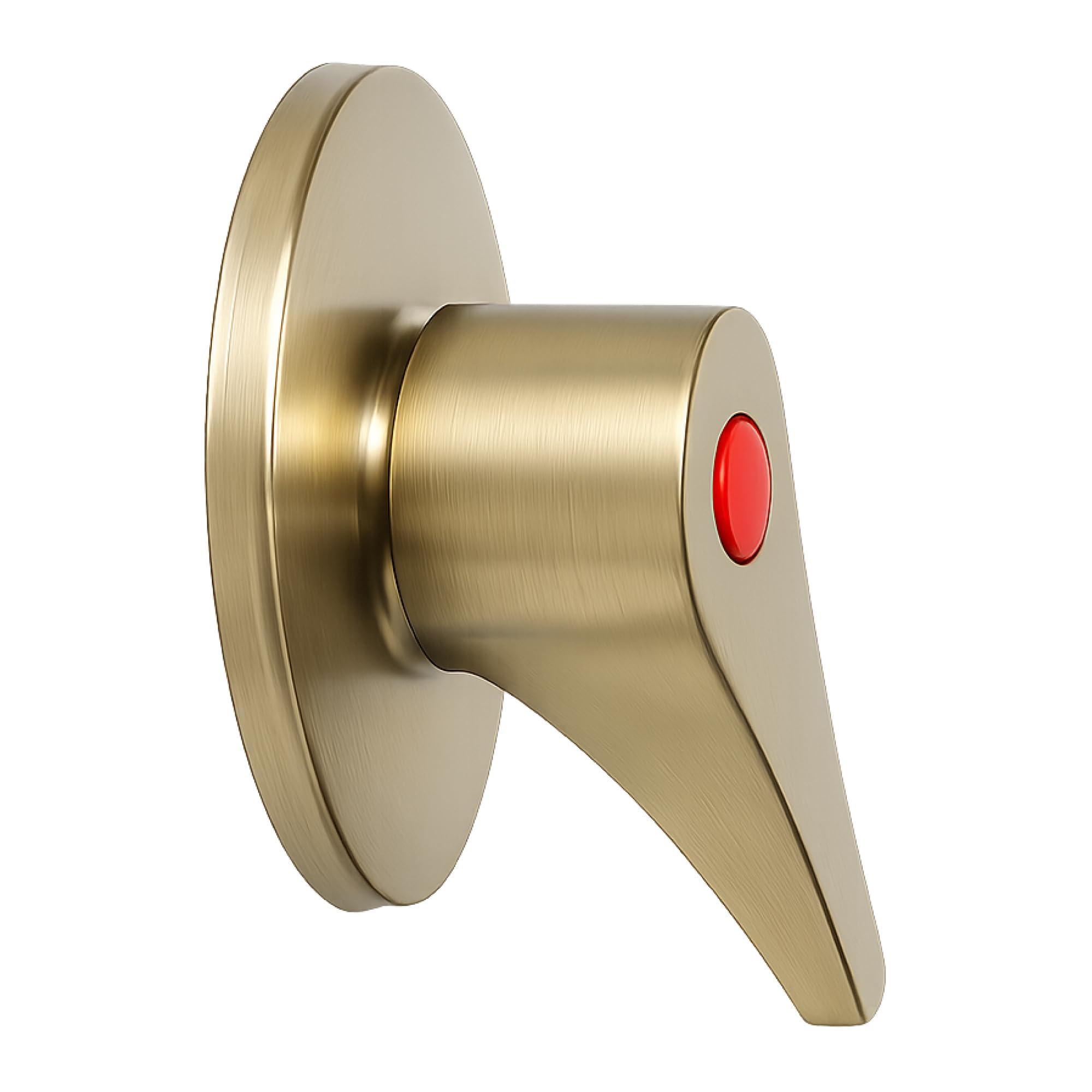 FLUVIA Embellecedor Llave Paso Mando Palanca Zamak Cromado Pulido 69x54 mm Compatible Ducha Grifo Empotrado Dorado