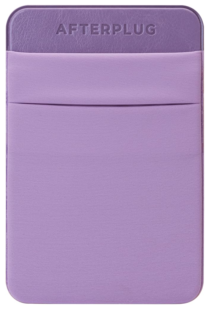 Afterplug2-Pocket Adhesive Pouch for Laptop, Compatible with External Portable SSD, Magic Mouse, USB Cable and More - Lilac Purple