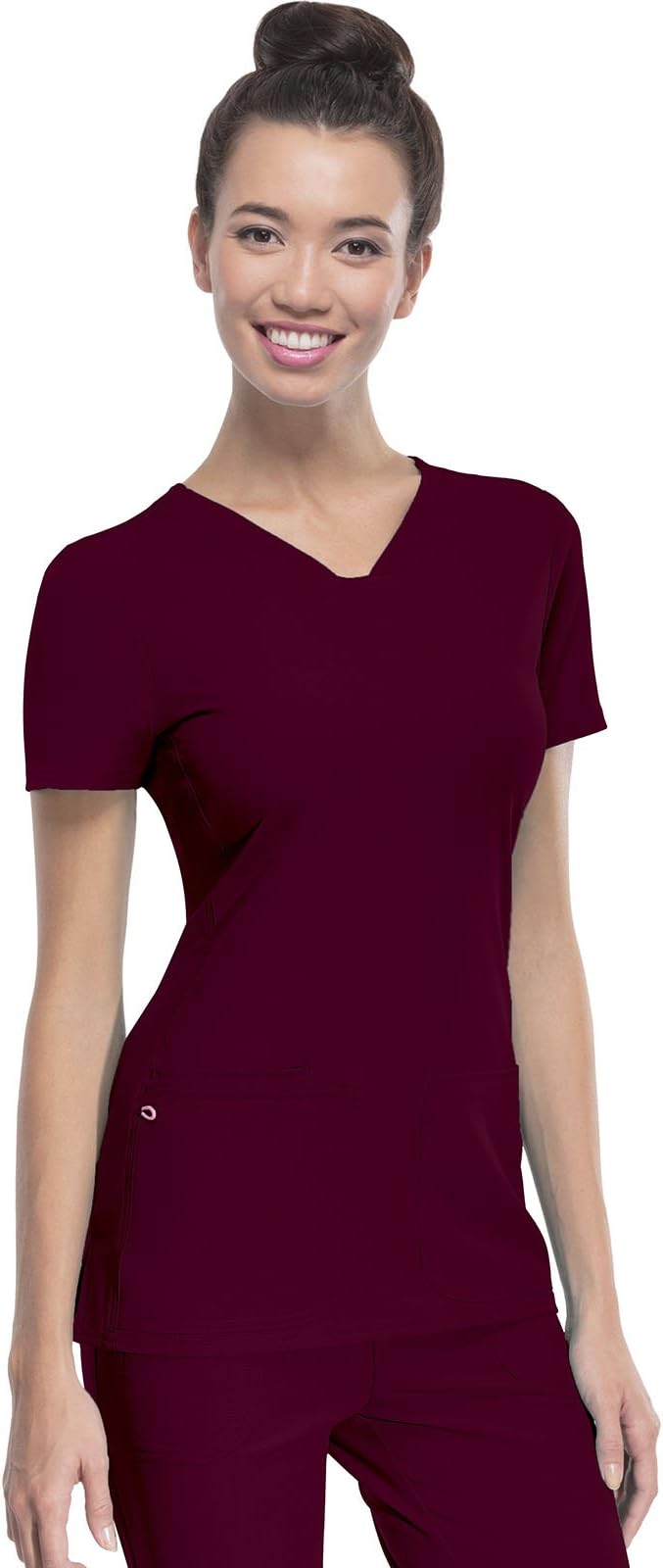 Heart And SoulWomen's Pitter-Pat V-Neck Scrubs Shirt - red - Large