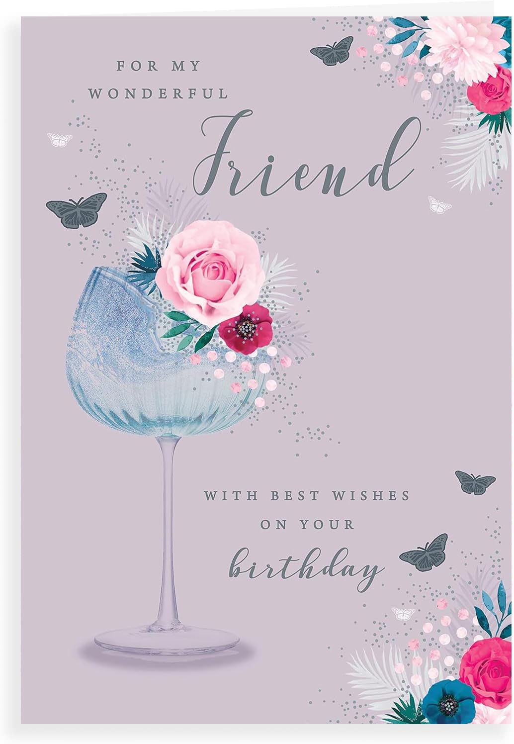 For My Wonderful Friend Birthday Card - Size 6" X 9" : Amazon.co.uk ...