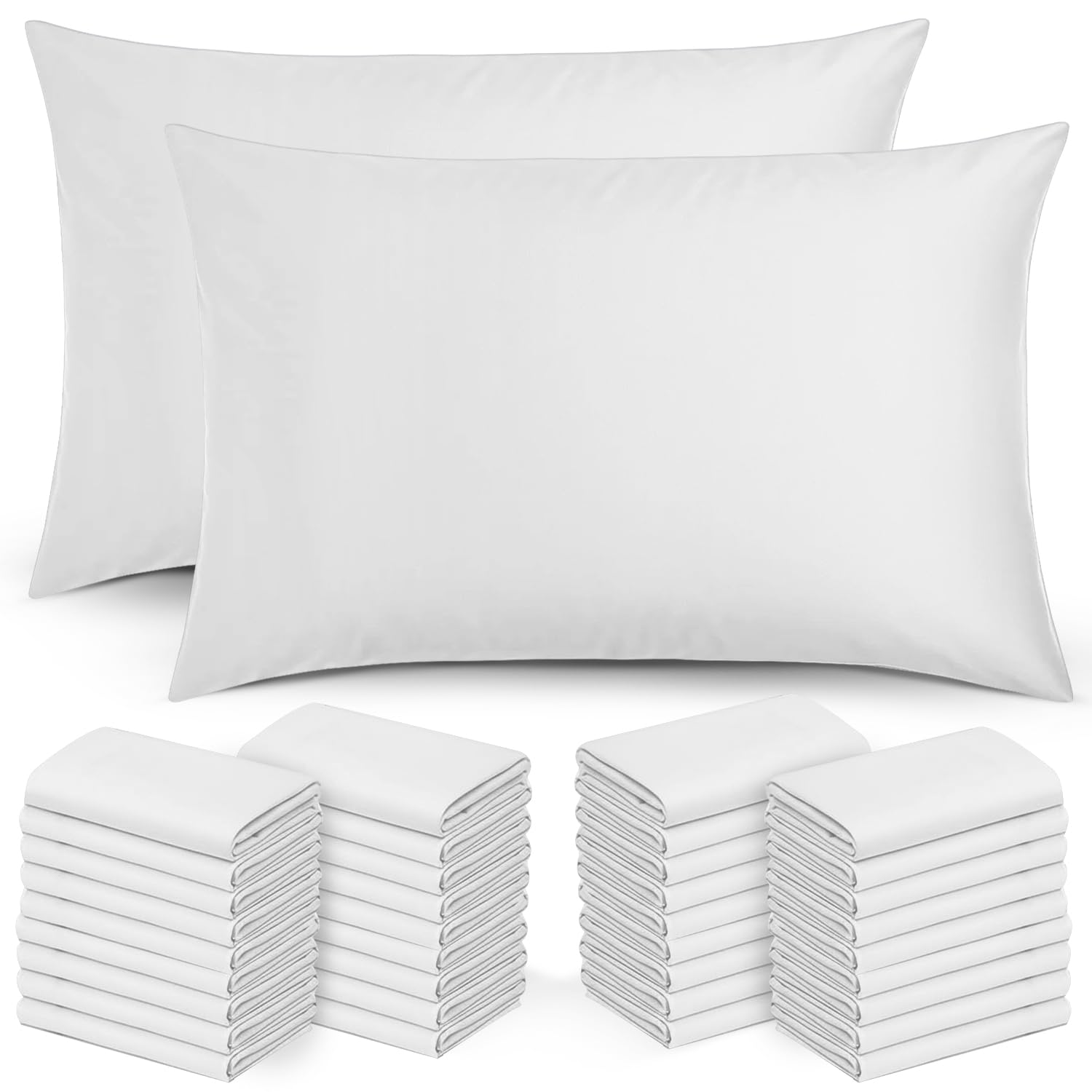 Moonlight Bedding Pillow Cases 2 Pack – Beige Pillowcases Envelope Closure Super Soft Brushed Microfiber Standard House Wife Pillow Covers, (50 X 75 CM) — view 37
