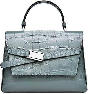 Women Genuine Leather Satchel Handbag Elegant Top Handle Crossbody Bag Ladies Crocodile Shoulder Bag Tote Purse