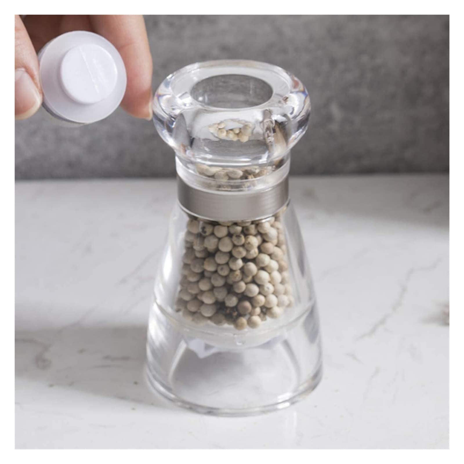 Saleros De Cocina Molinillo De Pimienta Y Sal Manual, Salero Cocina con Ajuste Finura Ajustable Molinillo Pimienta
