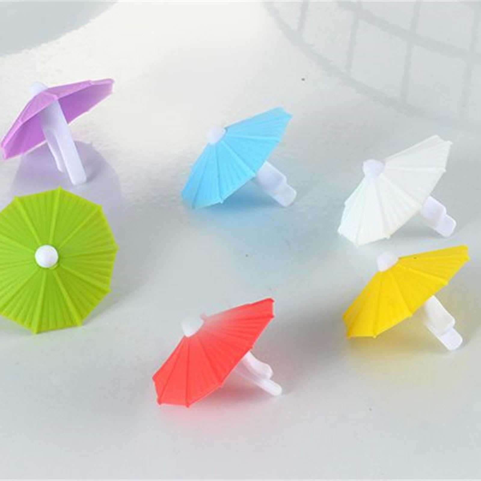 6Pcs Wine Glass Marker Holder Wine Drink Markers Umbrella Wine Glass Markers Silicone Glass Markers Accessories