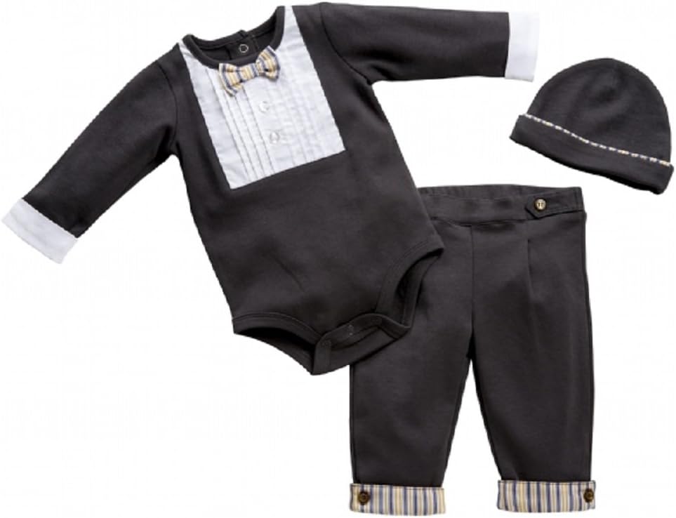 Anne Geddes Baby Boy's 3-pc Tuxedo Look Layette Set