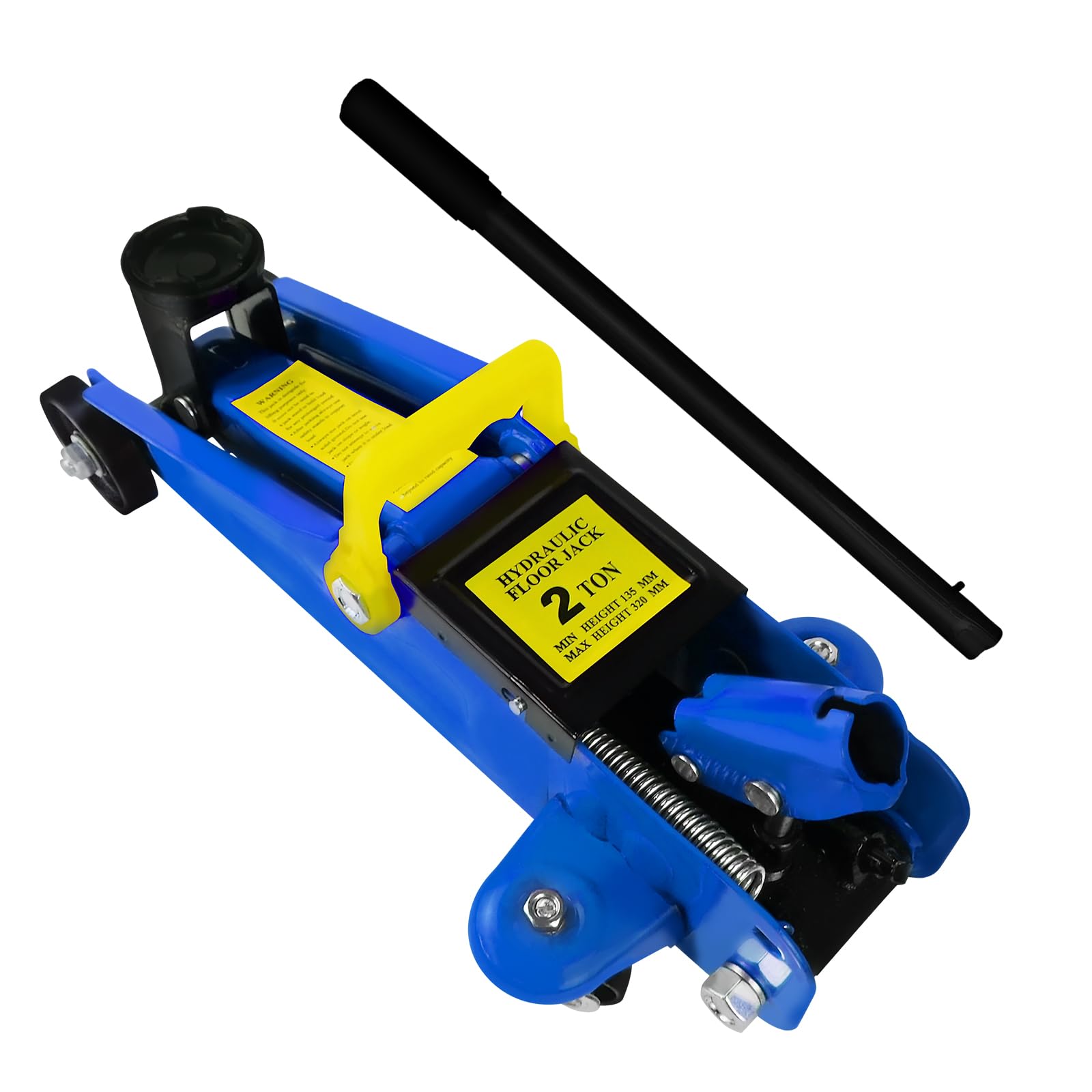 Gato hidráulico de 2 toneladas, altura de elevación de 135 mm hasta 320 mm, con asa integrada y maletín, para mantenimiento de vehículos