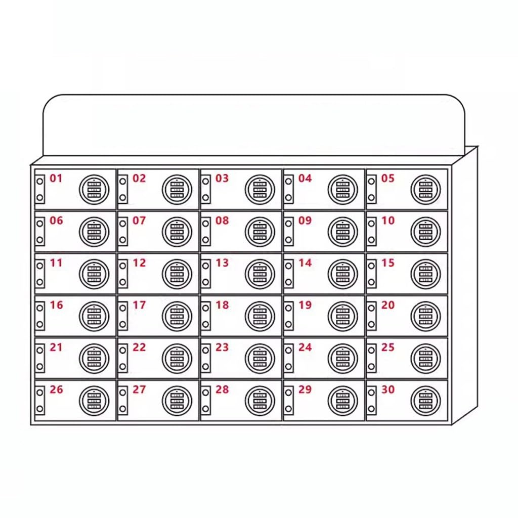 Casier de rangement en acrylique pour téléphones de bureau et classe